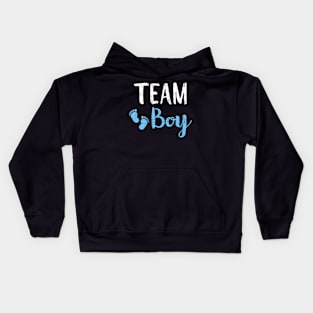 Gender reveal team boy matching family baby party supplies Kids Hoodie